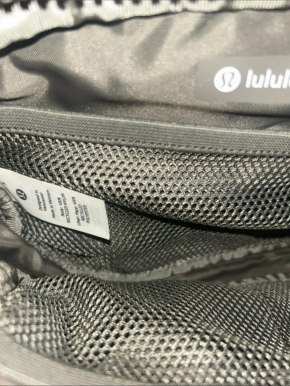 lululemon athletica Gray Tie-Dye Waist Pouch with Neon Accents